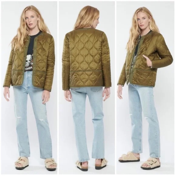 MOTHER Jacket-Lining Reversible BLACK Quilted Shearling Sherpa NWT - Picture 13 of 14